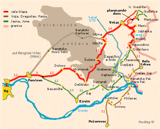 mapa: Beograd - Vrac